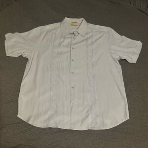 Cubavera Sky Blue Casual Button Down Shirt